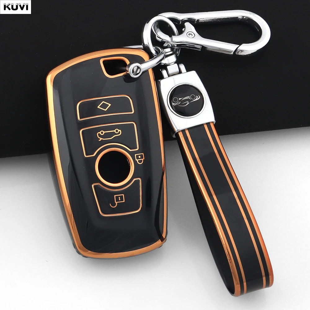 Capa tpu para chave remota de carro, capa para bmw f20 f30 g20 f31 f34 f10 g30 f11 x3 f25 x4 i3 m3 m4 1 3 5 séries fob chaveiro acessórios