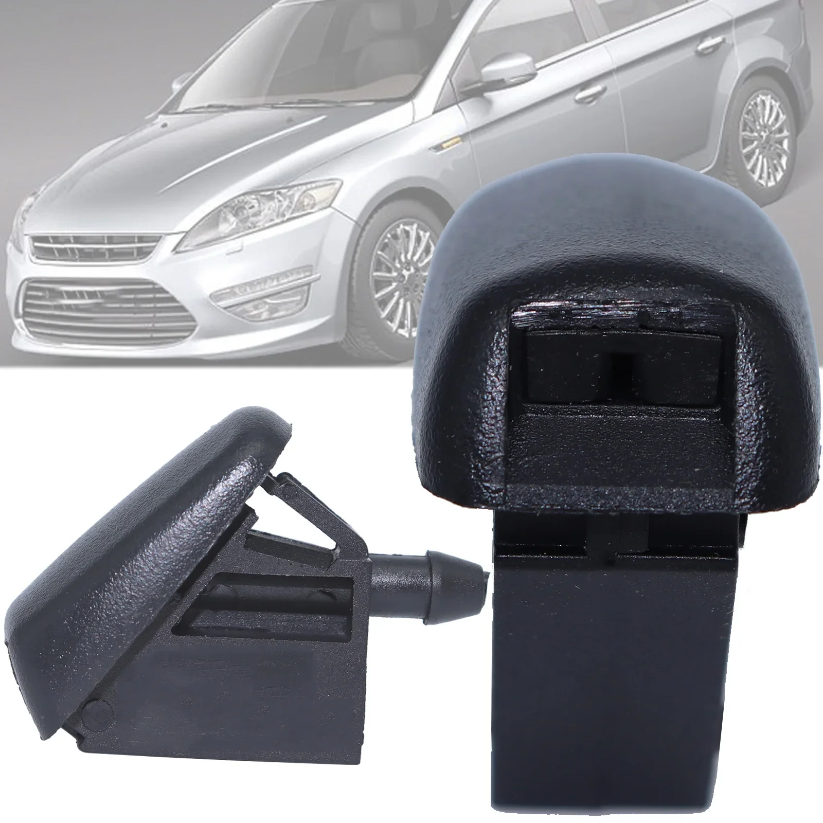 2pcs Car Front Windscreen Wiper Window Washer Spray Nozzle Jets For Ford Mondeo 4 Fusion Galaxy 2007 2008 2009 2010 2011 2012