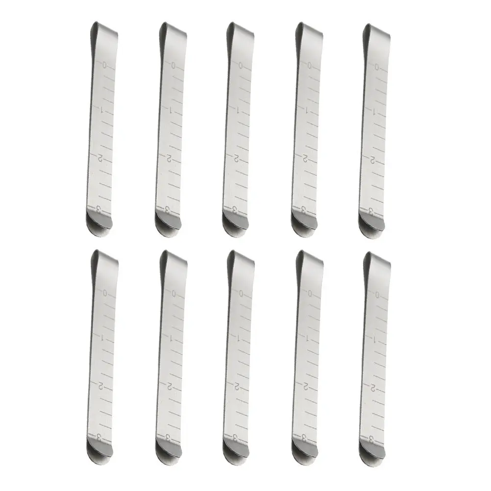 10 pcs Hemming Clips Sewing Measurement Ruler Quilting Supplies Non-Slip Fabric Marking Tool For Sewing Projects Metal Pinning