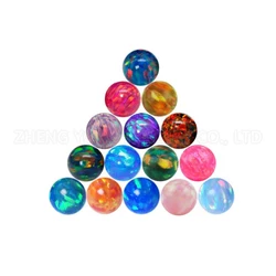 5pcs/Lot Opal Beads for Jewelry Making Hot Sale Colors Synthetic Opal Ball Full/half/no Hole 2mm-8mm