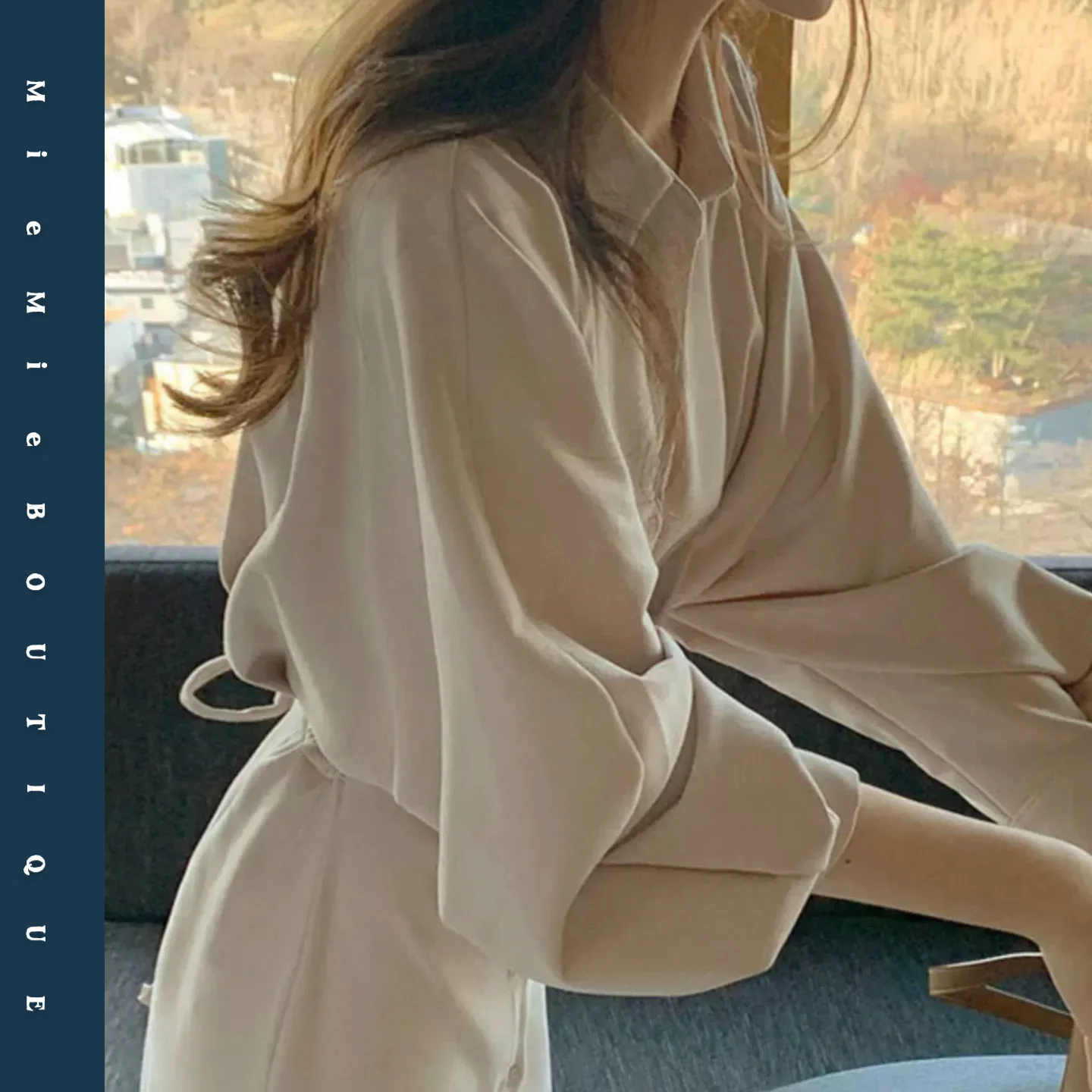 

Женский топ из искусственного шелка с длинным рукавом, V-образным вырезом, стандартного кроя, однотонный, не деформируется