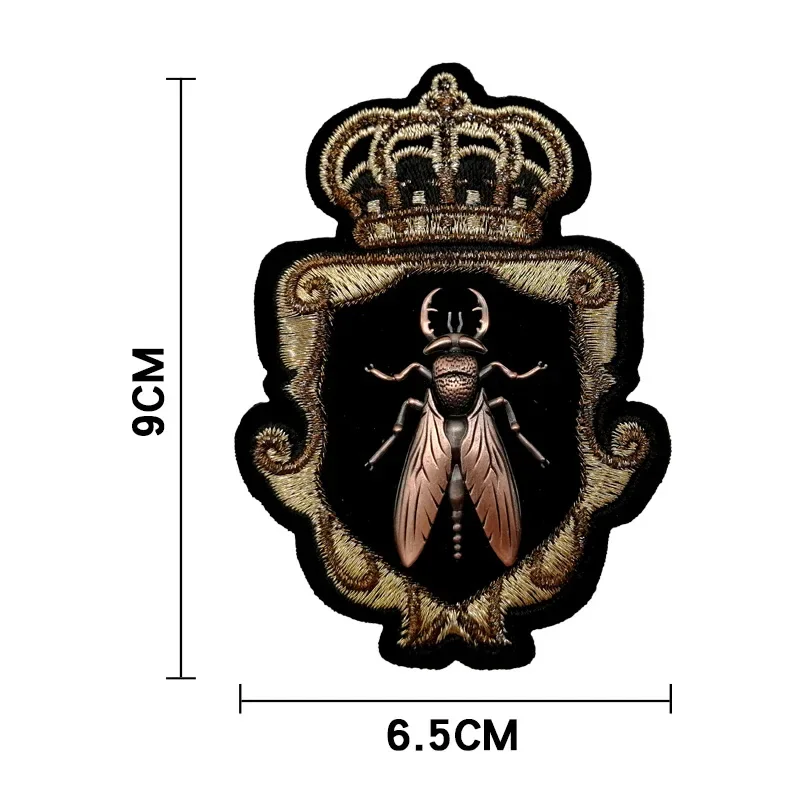 Hafty metalowe haftowane chrząszcz korona orzeł lew jelenie łatki aplikacja ubrania kurtka przypinki do ubrań lub-2718