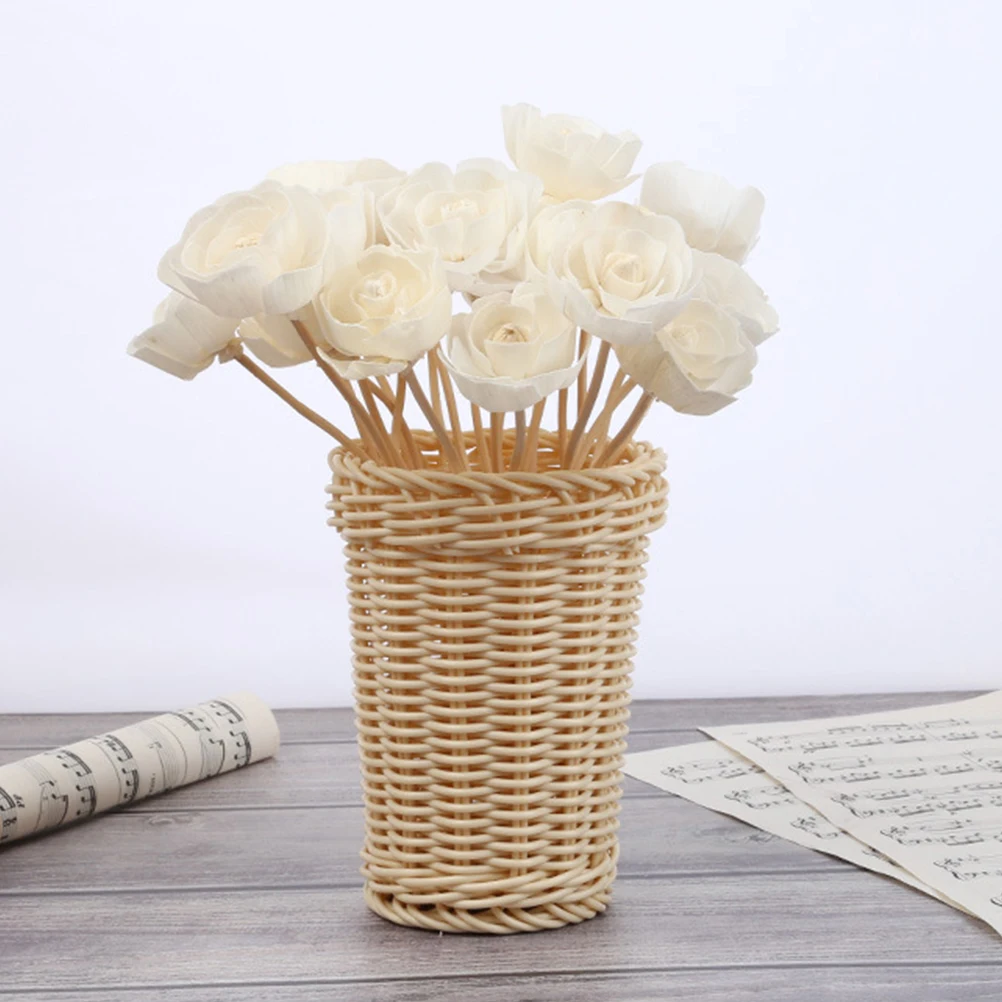 

5PCS Aromatherapy Sticks Simulated Flowers Fragrance Diffuser Rattan Home Car Decor Replacement