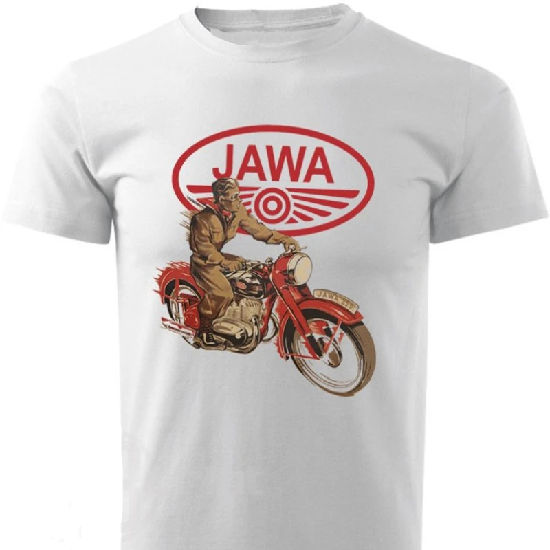 Vintage Motorcycle T Shirt Humor Funny Jawa Men Graphic Tshirts Women Male Harajuku Hip-hop Style Streetwear Camisetas Tops Tee