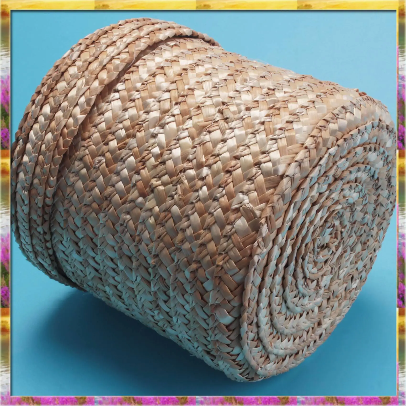 【AB07 Price 】3 Pcs/Set Handmade Straw Woven Storage Basket With Lid Snack Organizer Storage Box Laundry Baskets Rattan Storage F