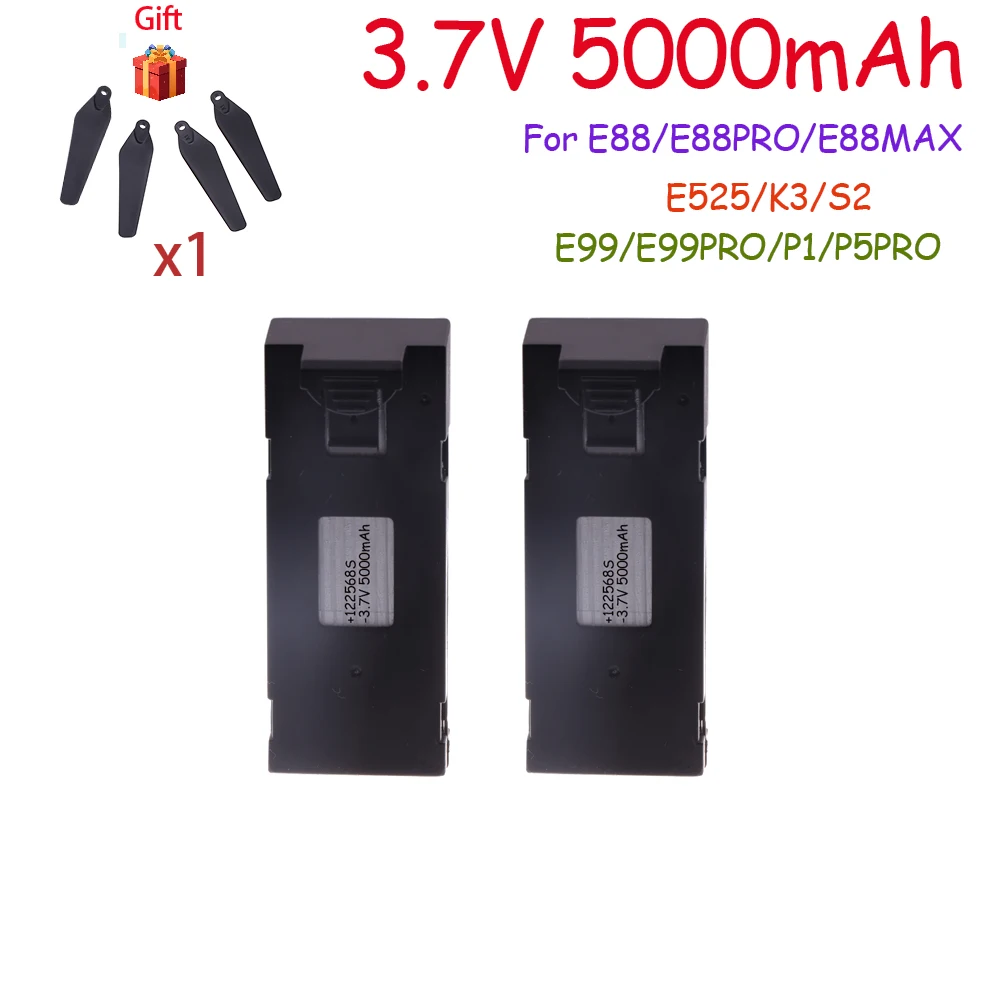 Akumulator 3,7 V 5000 mAh do drona RC E88 E88PRO E99 K3 Ls-E525 E525 PRO Mini Uav Akumulator do drona Specjalne części do zdalnie sterowanego pilota