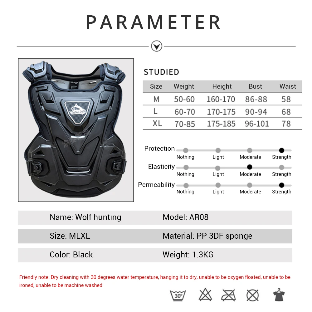 Adult Motorcycle Armor Chest Back Body Kid Motocross Off-Road Protective Gears Vest Jacket Biker Cycling Waistcoat Chaqueta Moto