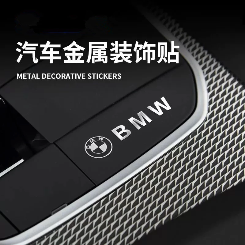 2/4pcs 3D Metal Car Interior Dekoration Stickers Badges Auto Styling For BMW M E90 E60 E87 E92 E91 X1 X3