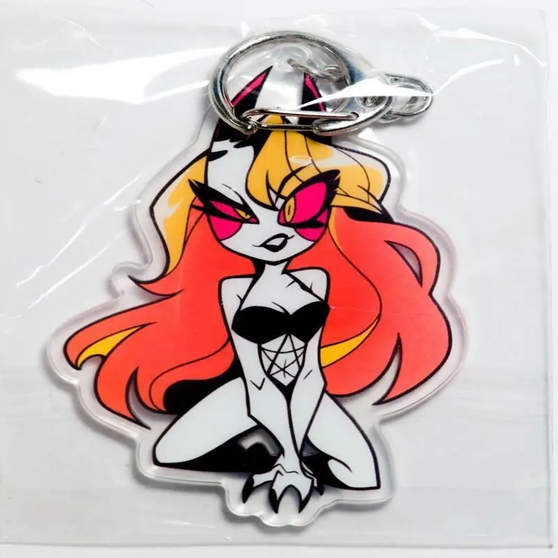 Hazbin Hotel Summer Demon Charlie Limited Acrylic Keychain Anime Schoolbag Pendant Bag Pendant Anime Collections Gifts