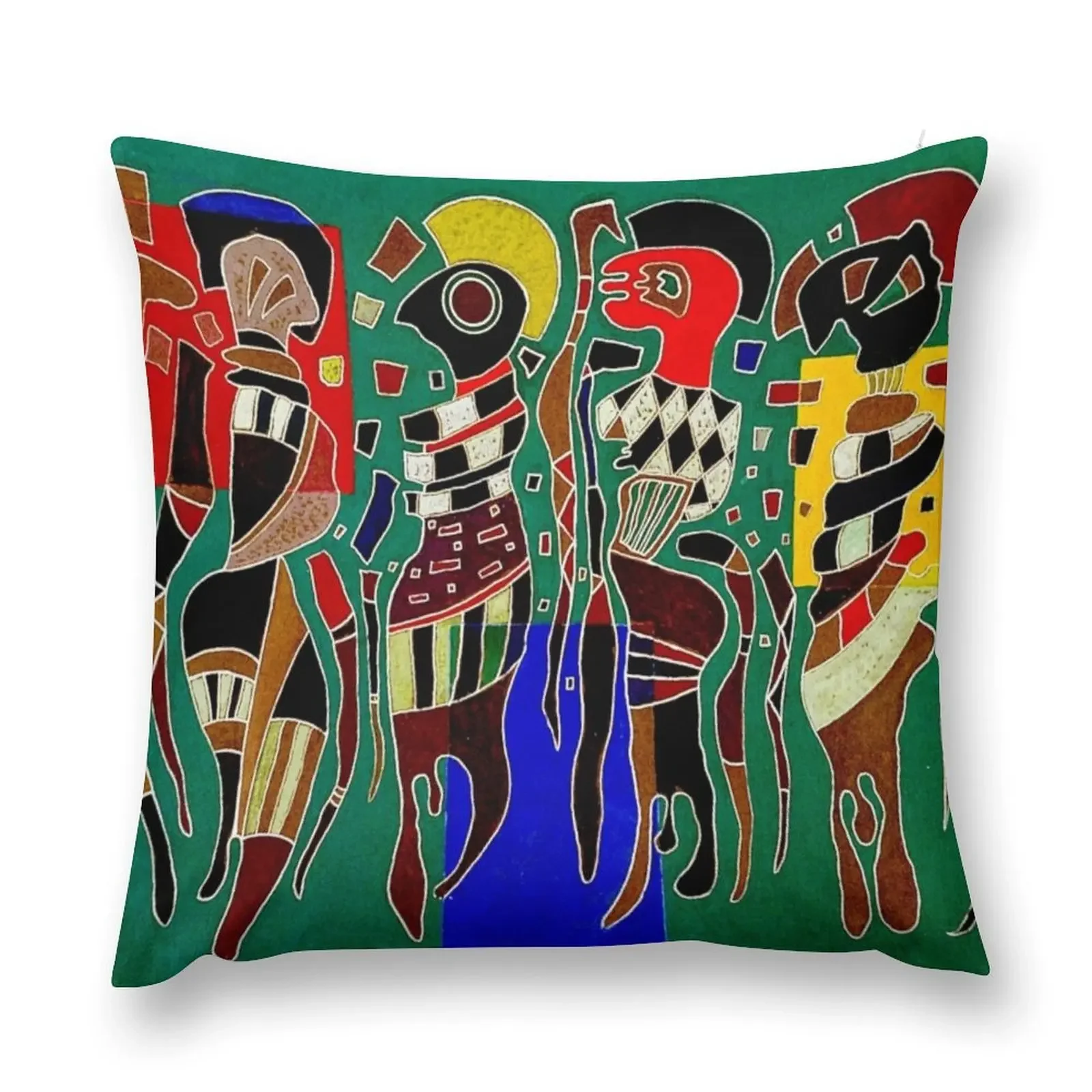 Kandinsky Four Figures on Three Squares 4 figuren auf 3 quadraten Throw Pillow Decorative Cushions For Living Room pillow