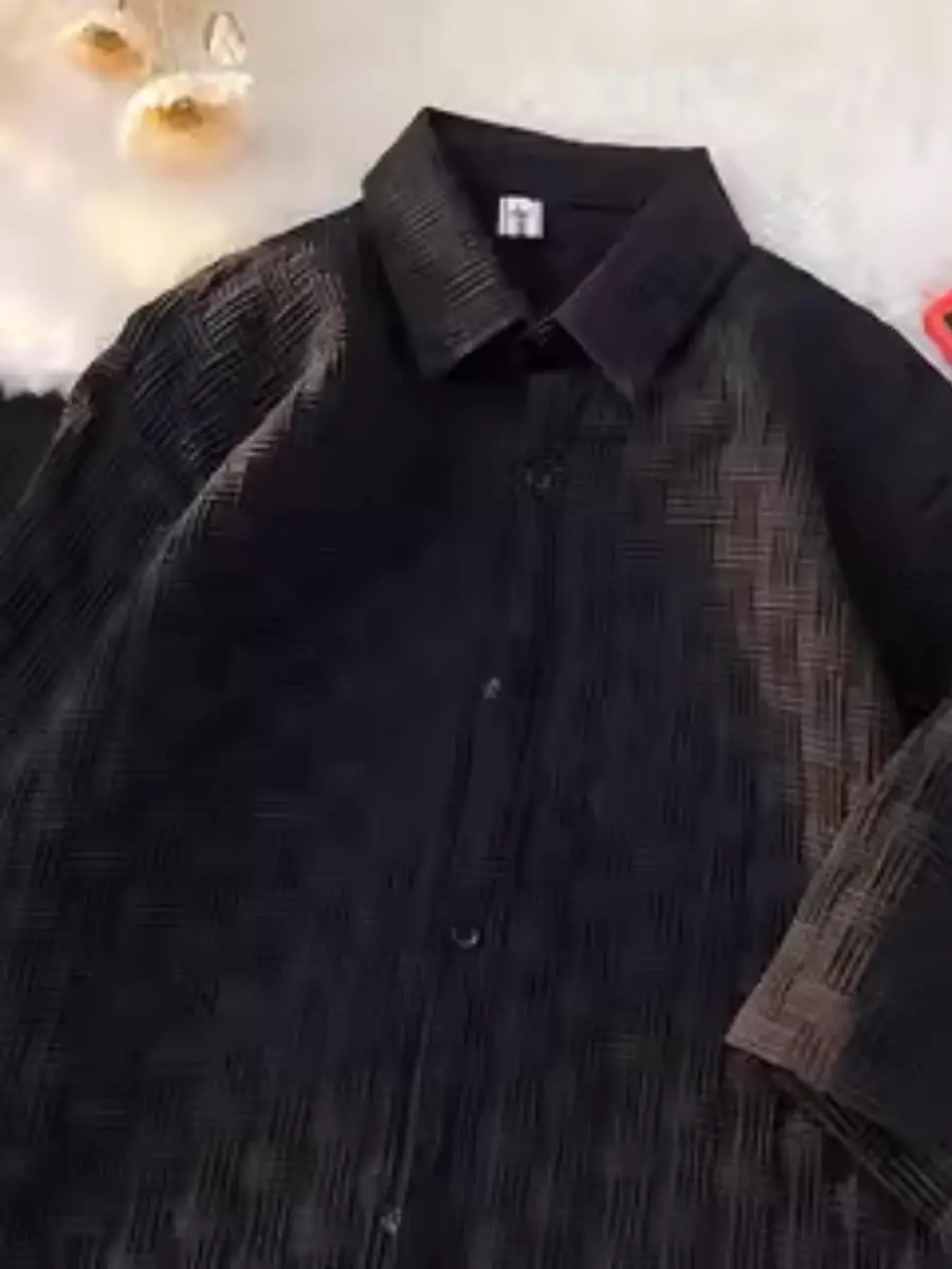 

Мужская летняя тонкая повседневная футболка оверсайз (300 пу), в японском стиле, для полных мужчин