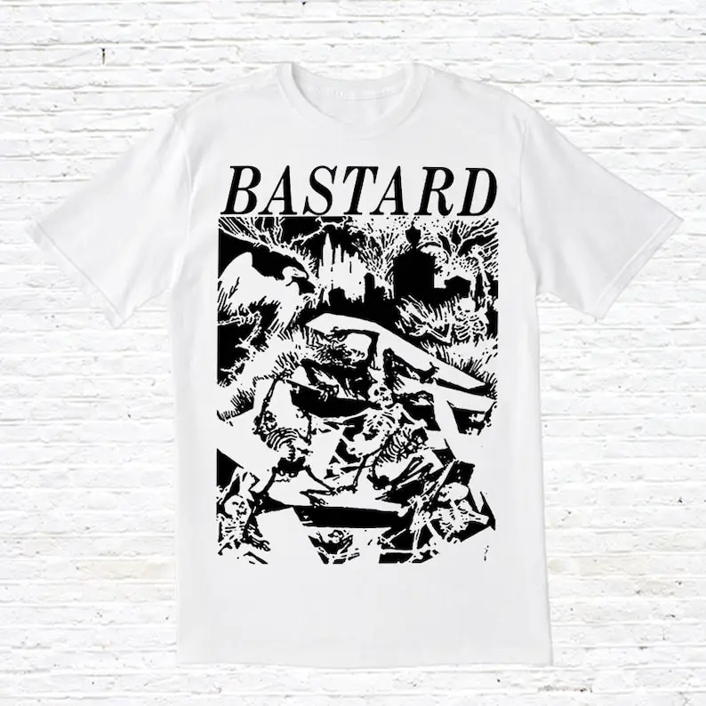 Bastard T-Shirt Fashion Top tee T Shirt Short Sleeve Cotton Men's Crew Neck Printed Tee