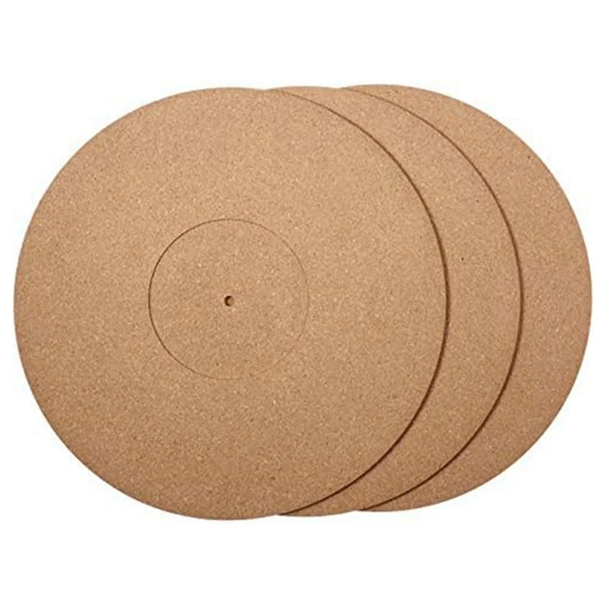 HOT 3 Pieces Cork Turntable Mats with High Fidelity for Vinyl LP Record Players Audiophile Reduce Noise