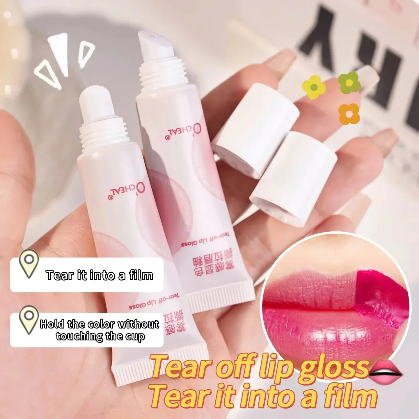 O'CHEAL Velvet Lip Tint 12H Wear Transfer-Proof Long-Lasting Non-Drying Glossy Stain with Smudge-Proof Feature 10 Colors