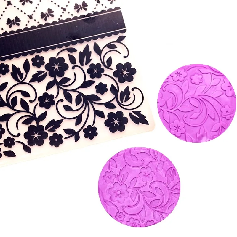 SNASAN Concave Convex Embossing Mold For Soft Pottery Polymer Clay DIY Earrings Pendants Jewelry Making 10.5x14.8cm