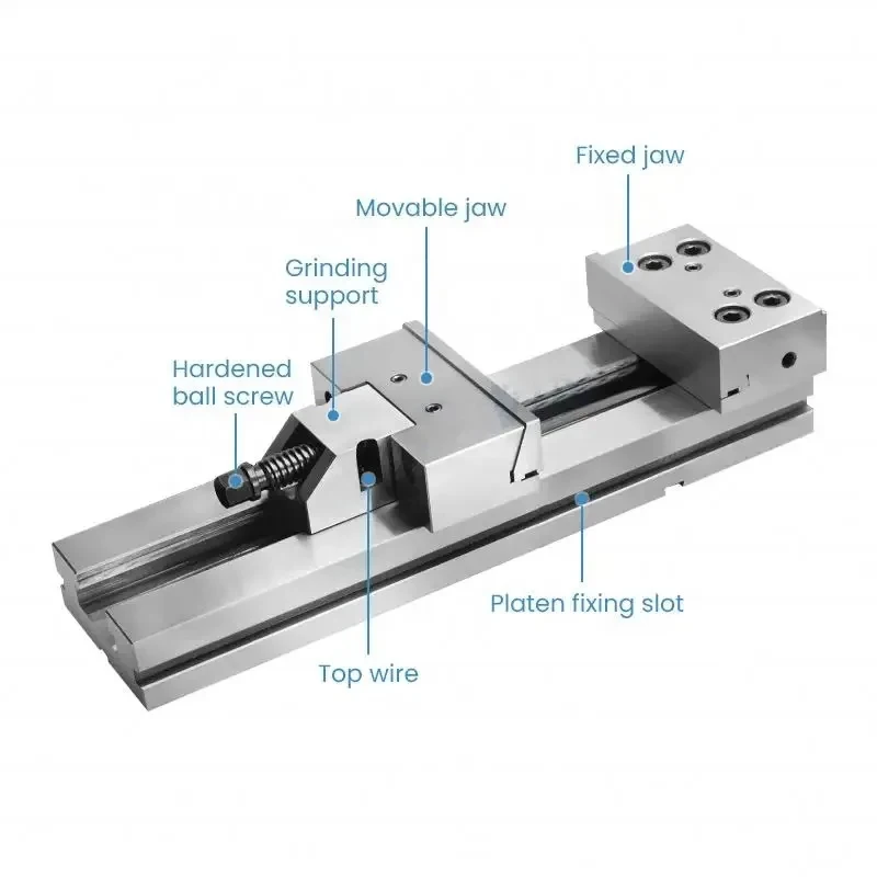 High Rigidity Parallel Clamping Fixture GT Series GT100-GT300 Flat Jaw Precision Milling Processing Accessory