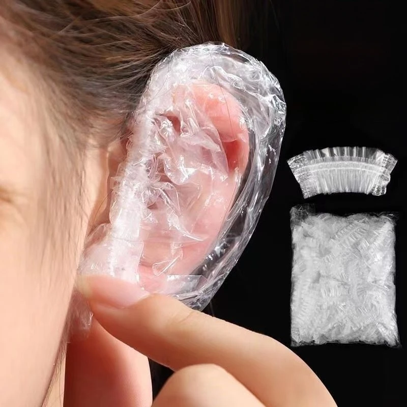 100Pcs Disposable Waterproof Ear Covers for Hair Dyeing