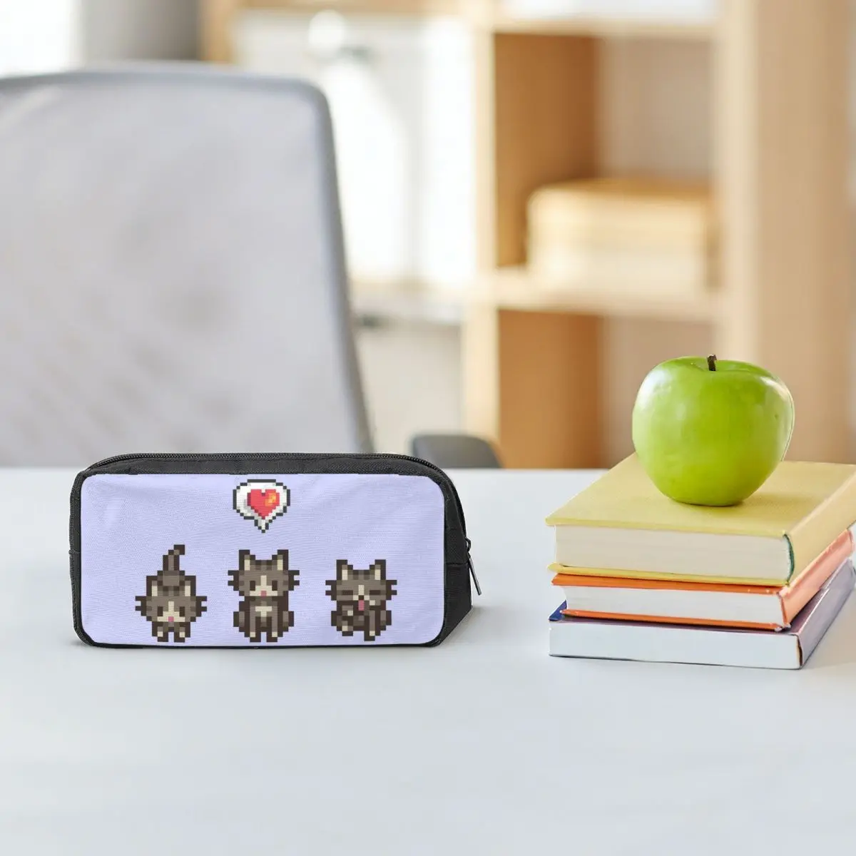 Stardew Valley GreyGray Cat Pencil Cases for Students School Pen Box Pencil Bag Big Capacity Pencil Pouch Pen Holder