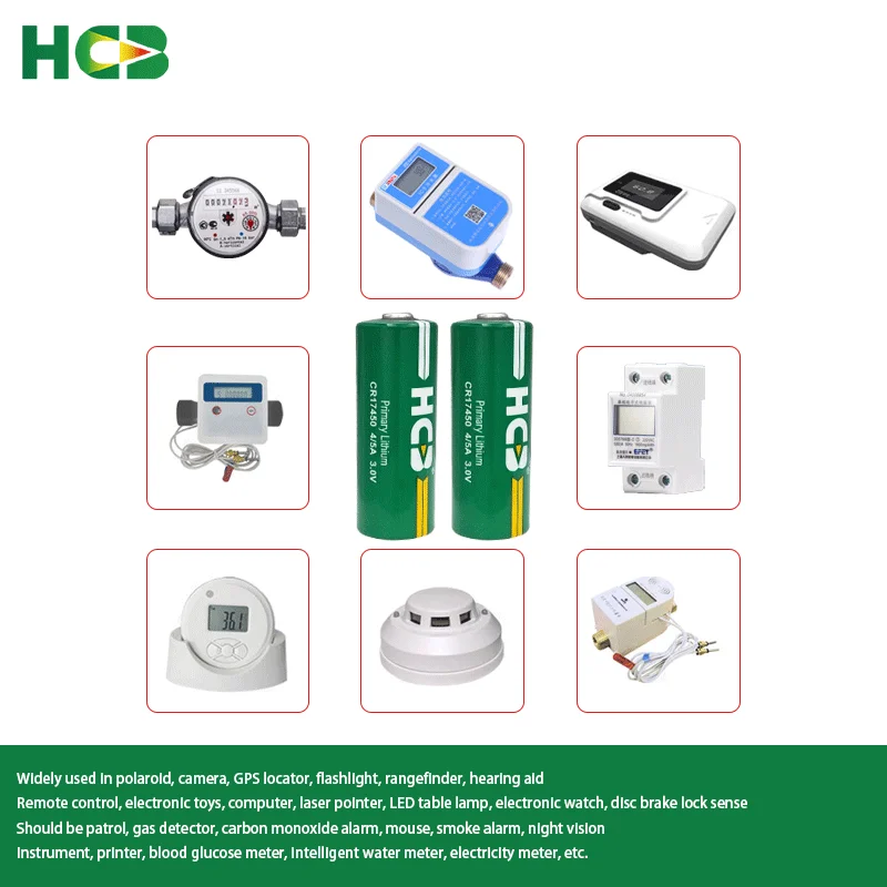 HCB CR17450 lithium-ion battery 3V intelligent water meter, heating meter, compass, steering instrument, smoke detector