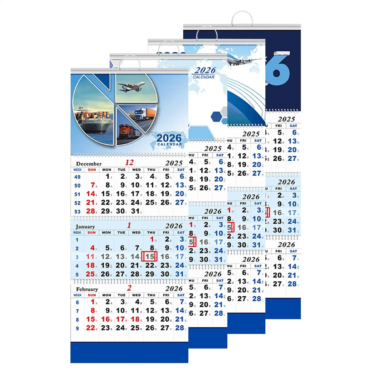 

Календарь на 2026 год, 4-секционный, на 3 месяца, домашний планировщик, вертикальный настенный календарь для расписания занятий