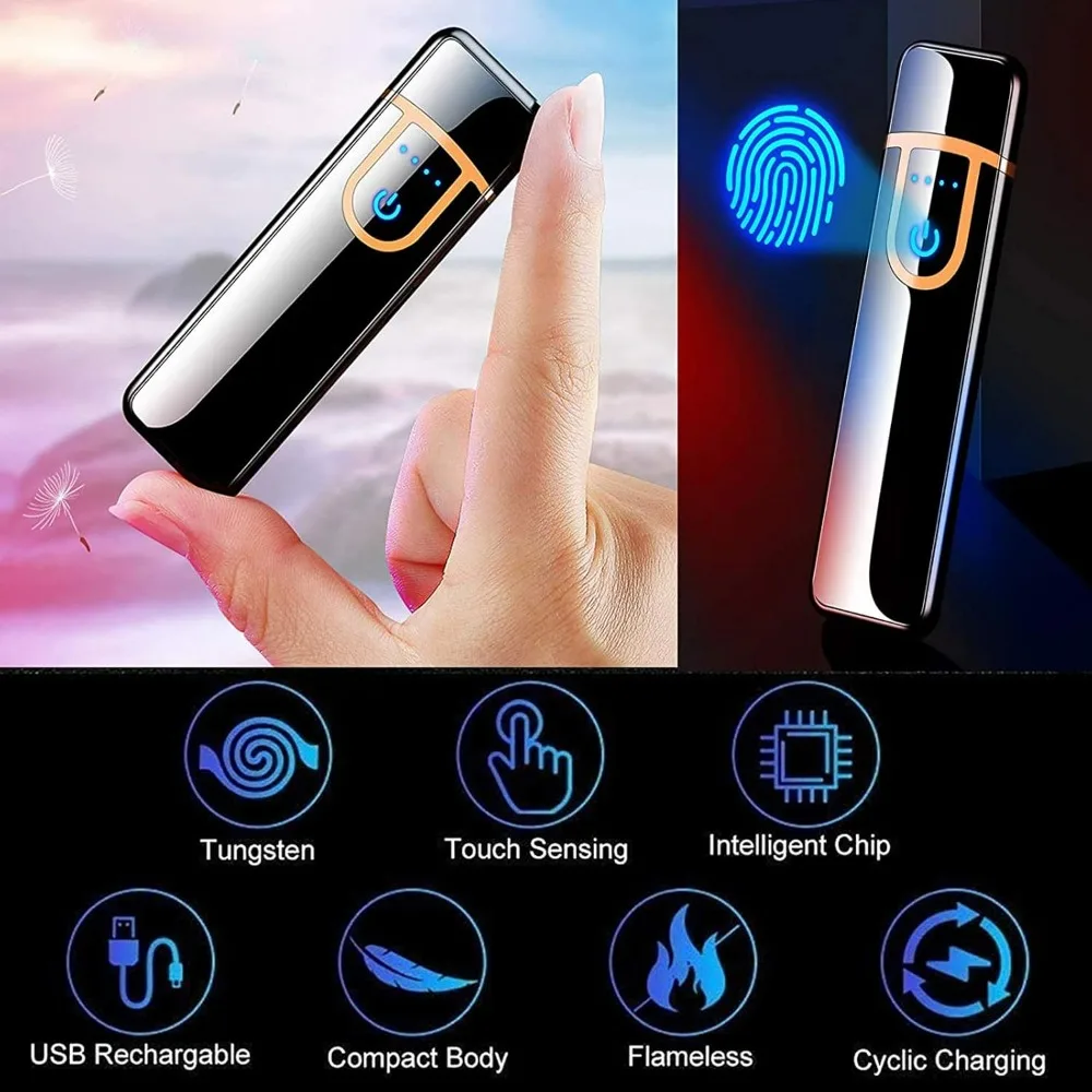 Touch-sensitive electric wire cigarette lighter Personalized cigarette lighter  cigar lighter