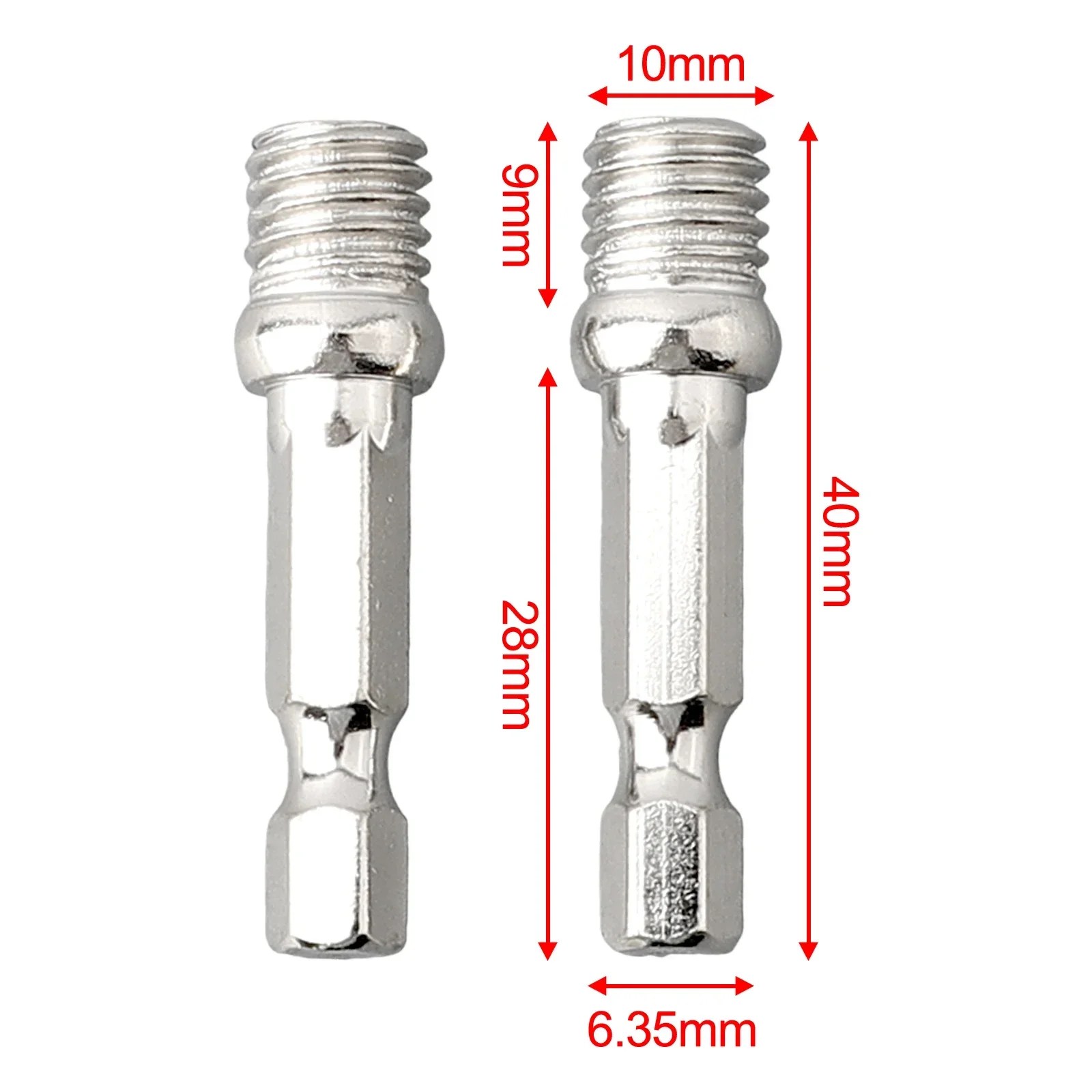 

Drill Chuck Connecting Rod 2pcs Connecting Rod Adapter Hexagon Metal Material Polishing Disc Connection 6mm Shank Diameter