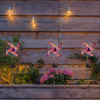 LED Solar Garden Windmill Lights Outdoor Waterproof Wind Spinner Solar Lamp for Backyard Yard Pathway Decoration Gardening Gift