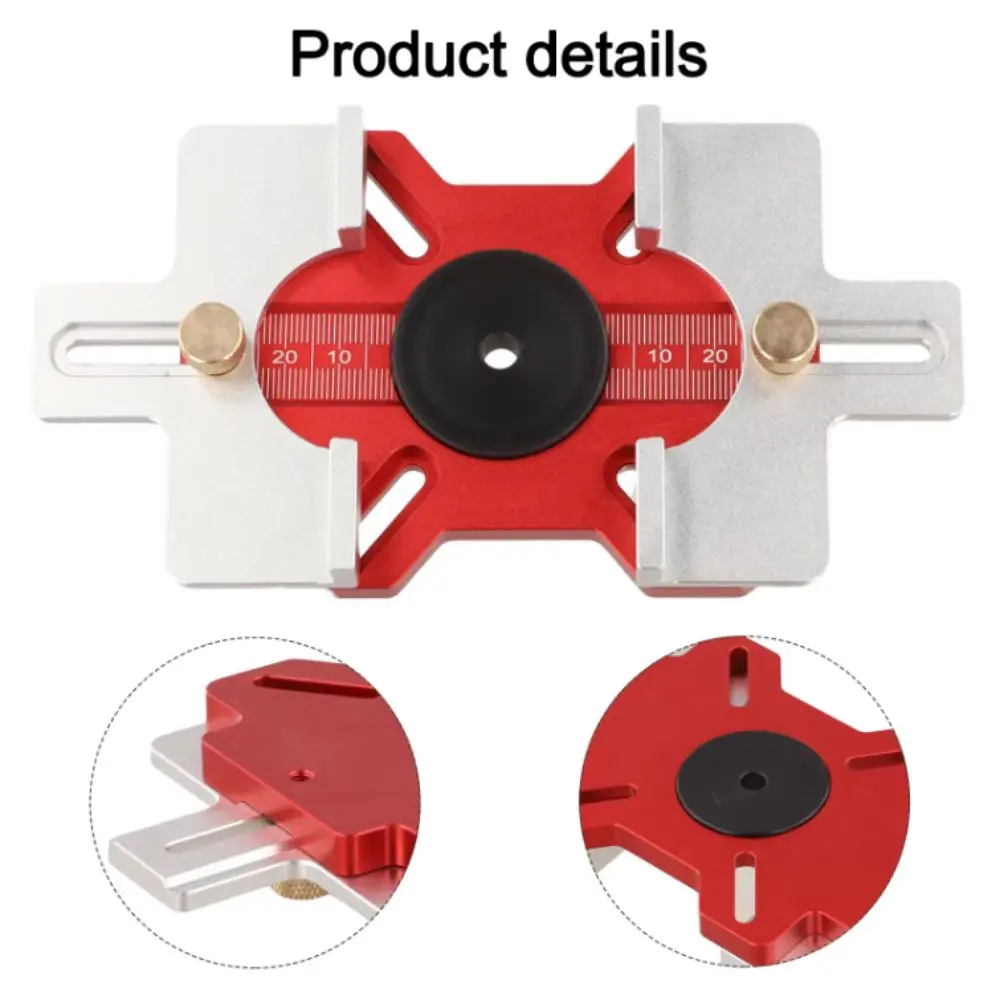 2-in-1 Drawer Handle Punching Template Aluminum Alloy Convenient Cut Slotted Positioning Plate Slotted Wood Convenient