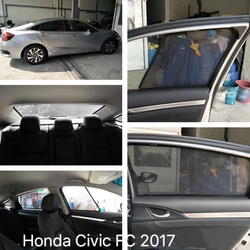 For Honda CIVIC X 10th 2016-2020 2021 Car Sunshade Front Windshield Magnetic Mesh Curtain Rear Side Window Sun Visor Shade