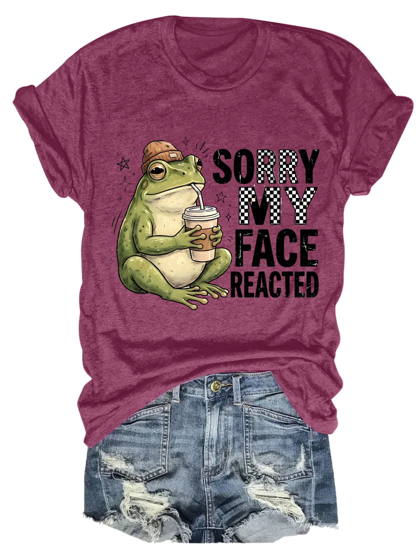 

women's plus size tank top Frog With Hat And Drink Suitable for sports and daily wear summer fashion tops womens clothes summer