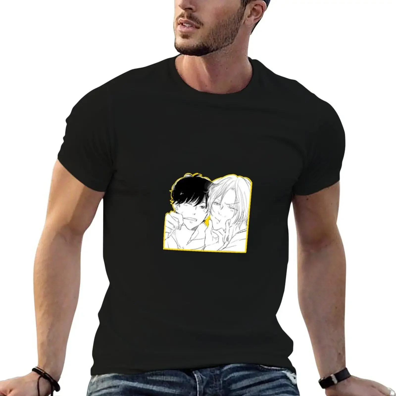 

Banana Fish AshEiji Sticker T-Shirt essential t shirt boys whites man t shirt man clothes mens big and tall t shirts