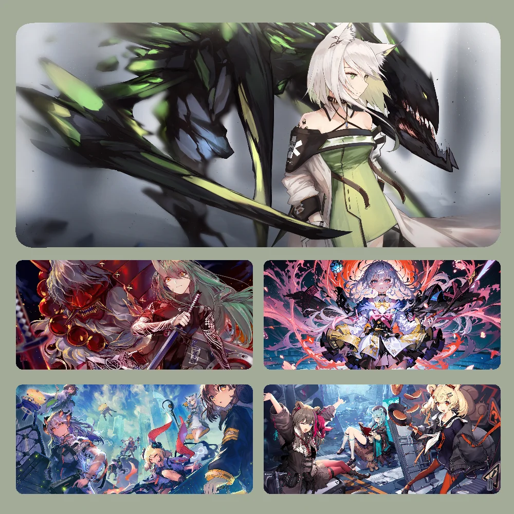 

A-Arknights Mousepad Large Computer Gaming Accessories MousePads Desk Mats Anti-slip Laptop Soft Mouse Pad