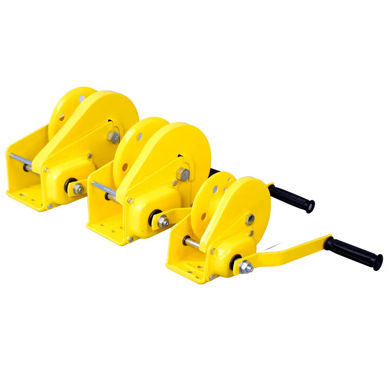 Hand Winch Two-Way Self-Locking With Brake Small Manual Winch With Wire Rope Trailer Crane For Trailer Boat Or Atv Towing