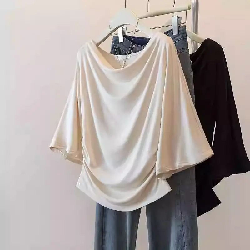 Loose Modal Sleeveless T-Shirt Women's 2025 New Style Seven-Quarter Length Bell Sleeve Slimming Effect Base Top