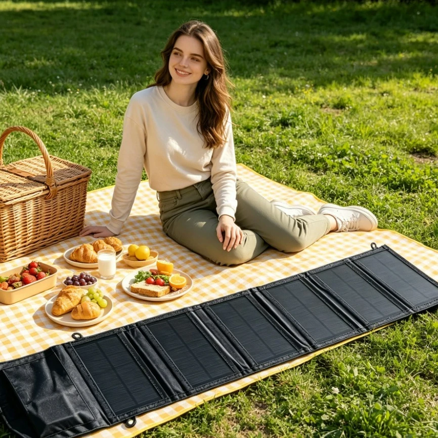 Foldable Waterproof Portable Solar Power Charger Panel 25W 100W Dual USB Camping Lightweight Emergency Source For Smartphone
