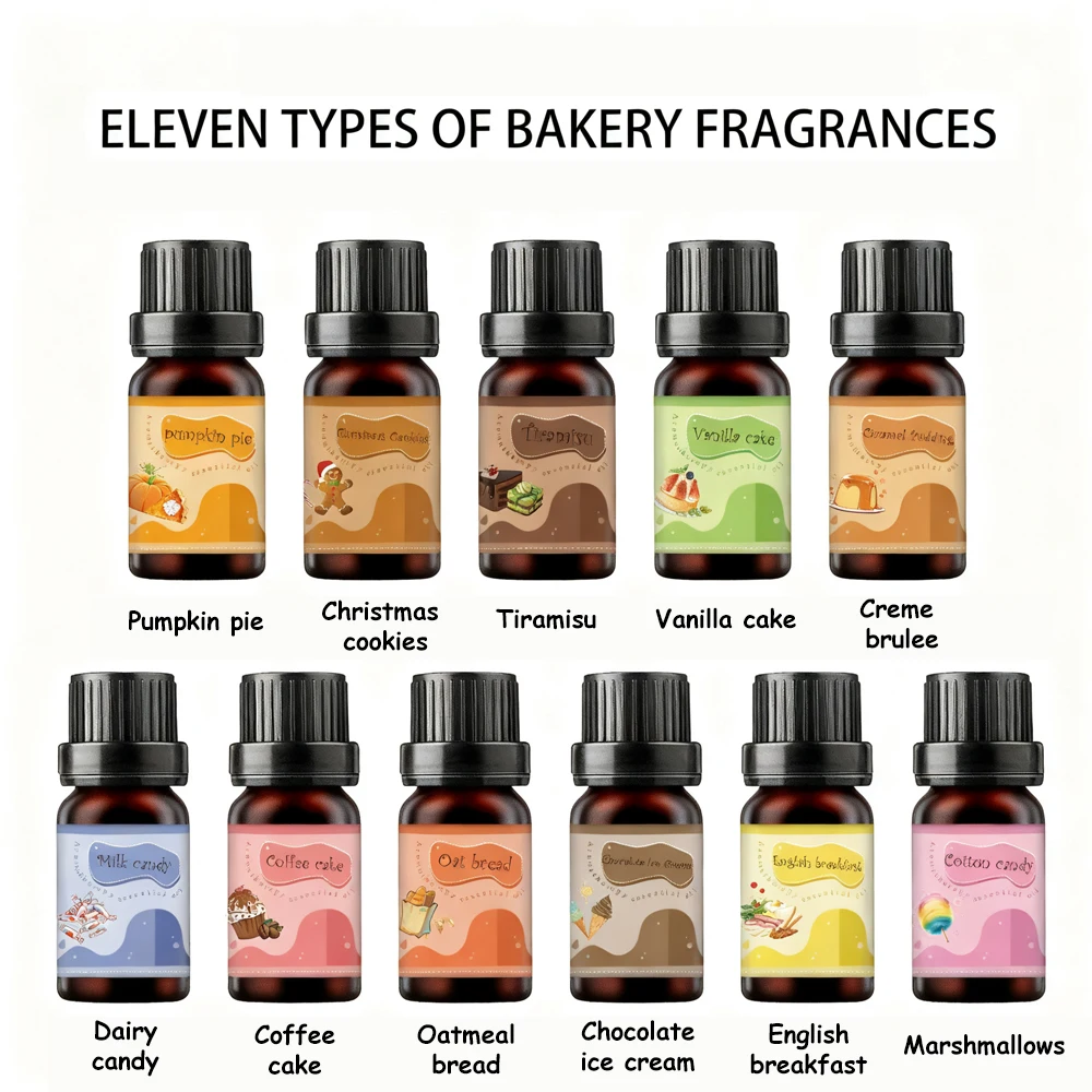 Essential Oils Set for Humidifier Bakery Diffuser Oil Scents Home Candle Making Aromatherapy Scented Oils Fragrance Oil