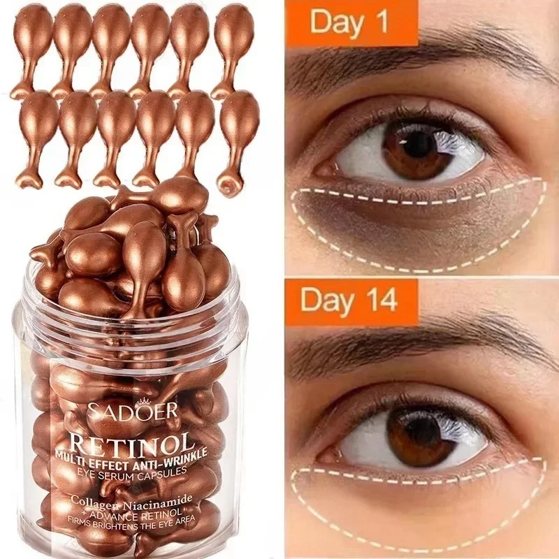 

Retinol Anti Wrinkle Eye Serum Capsules Firming Lifting Remove Dark Circles Eye Bags Puffiness Moisturizing Whitening Eye Care