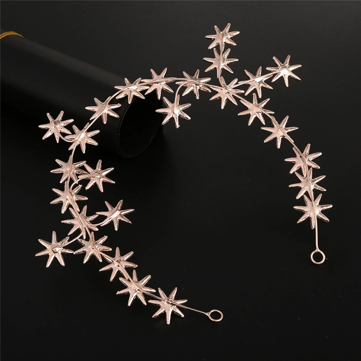 

1pc Stars Rhinestone Hoop Durable Golden Headband For Wedding Bridal Party Women Hair Fashion Women Occasions