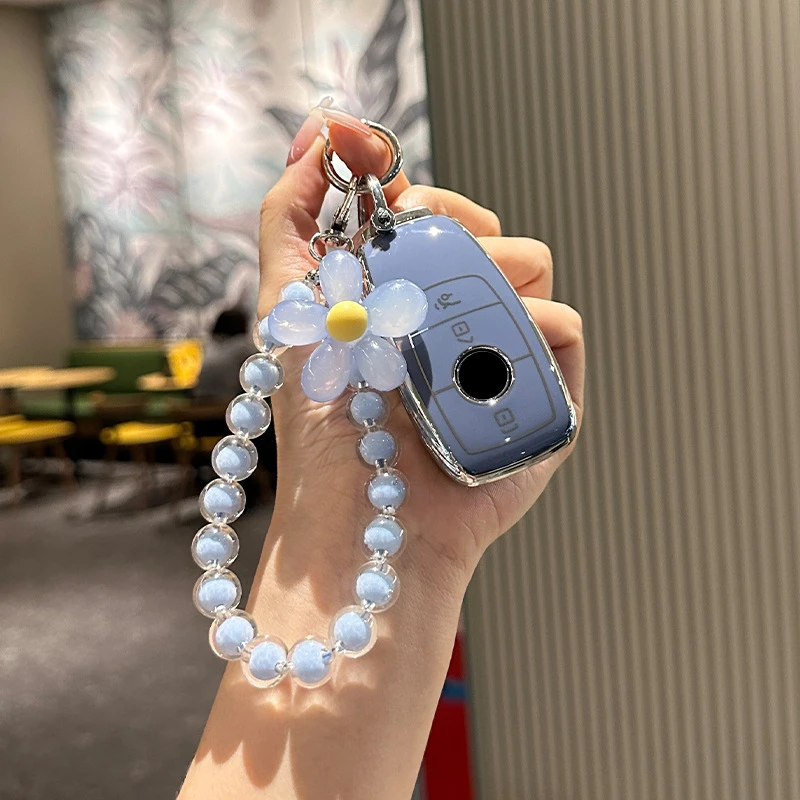 

TPU Car Key Case For Mercedes Benz A B C E S Class S400L CLA CLS GLC GLE GLS EQE EQS Remote Key Cover Shell Holder Protector Fob