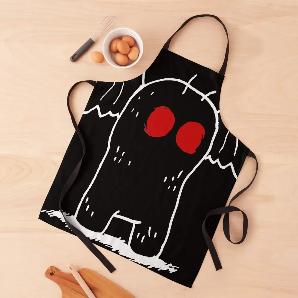 Fuzzy Mothman Apron Waterproof Kitchen Woman Dress Apron