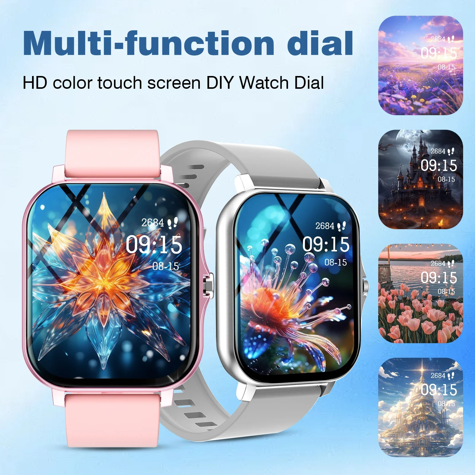 ساعة ذكية للأطفال مع موسيقى اتصال لاسلكية عالية الدقة، تذكير مستقر، ألبوم صور خلفية مخصصة - هدية مثالية للعطلات