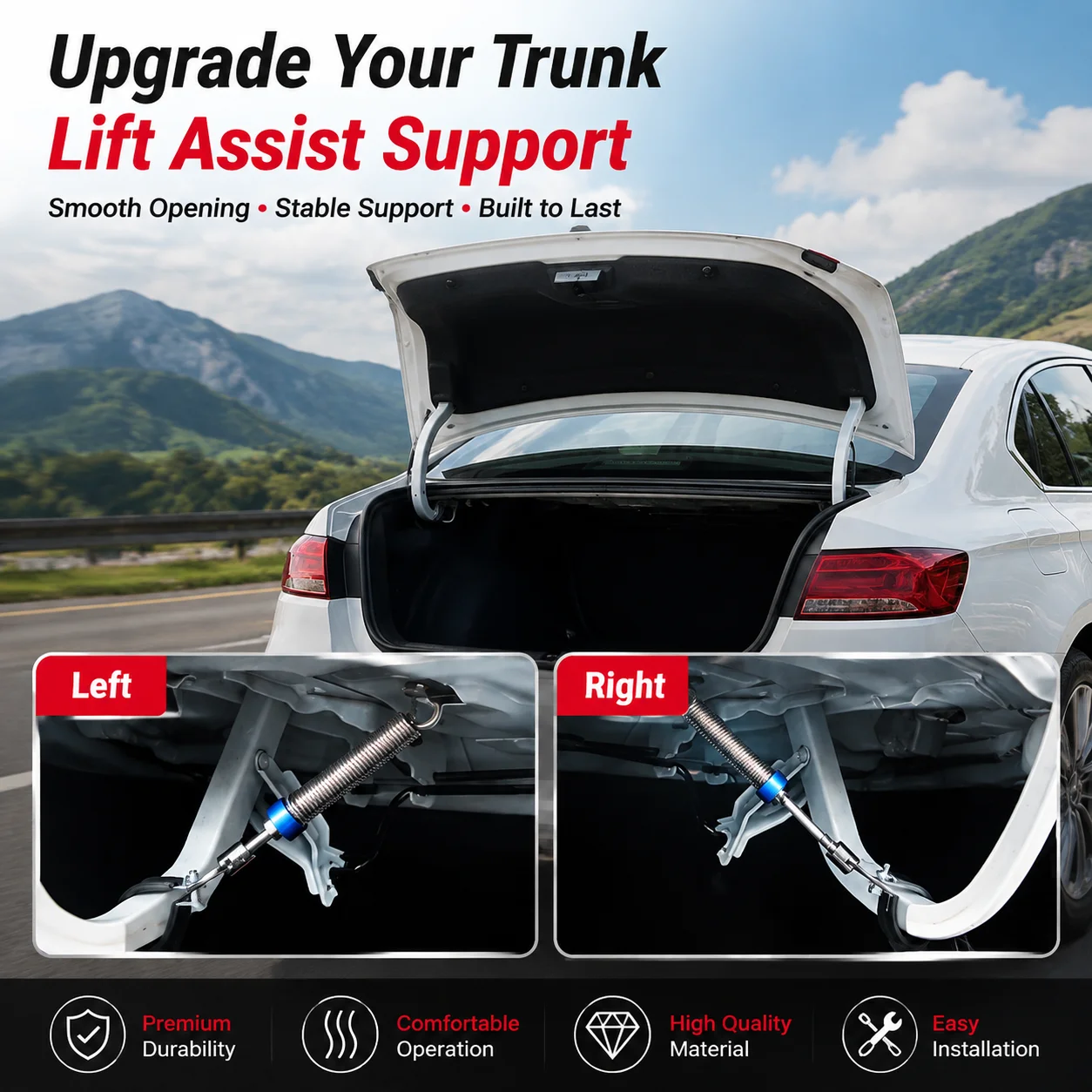 KCIMO 1/2Pcs Car Boot Lid Lifting Spring Trunk Spring Lifting Device For Acura CL Car Trunk Lid Automatically Support Device