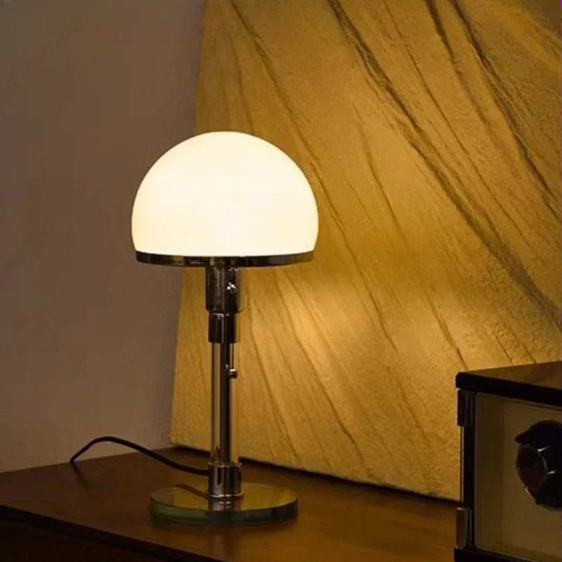 

Bauhaus table lamp Designer Glass Table Lamp Simple mushroom light for Bedroom Bedside Lights Living Room decor reading light