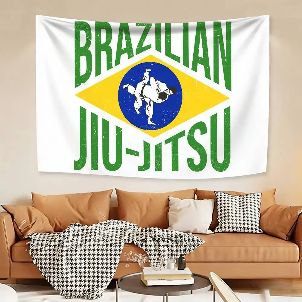 BJJ Brazilian Jiu Jitsu Flag Digital Printing Banner for Garage Wall Out Door Decoration