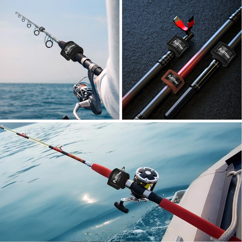 Pullther Fishing Rod Tie Holder Strap Suspender Magic Retainer Fishing Gadget Belt Holder Strap Fishing Accessories Suspenders