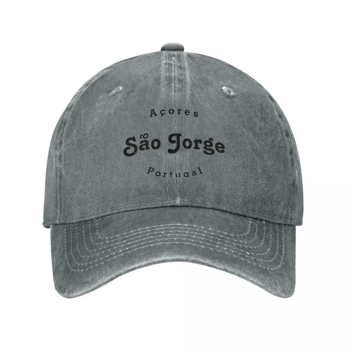 Sao Jorge, Azores, Portugal (written in Portuguese) Baseball Cap Hat Man For The Sun funny hat Golf Women Men's