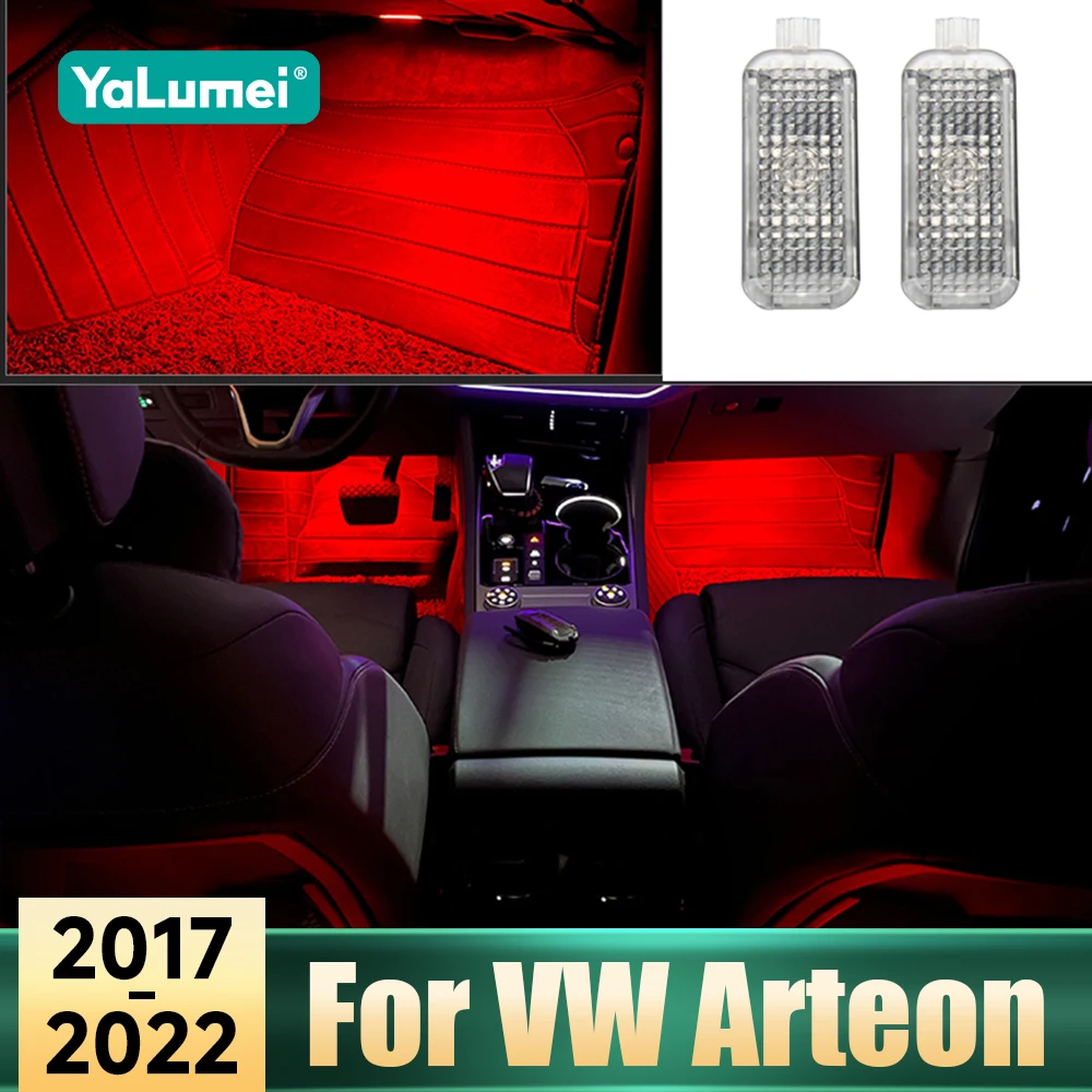 ل Volkswagen VW Arteon 3H 2017 2018 2019 2020 2021 2022 LED سيارة فوتويل مصباح ديكور مصباح لتهيئة الجو الملحقات الداخلية