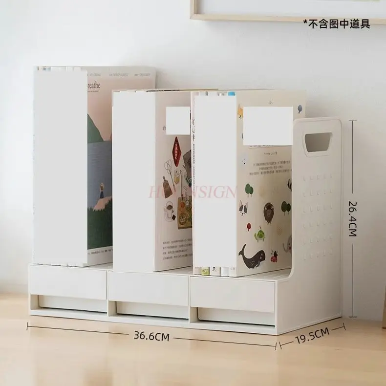 1 cassetto multifunzionale, supporto per libri, libreria da tavolo, portapenne, supporto per lettura, libro per studenti, archiviazione di cancelleria, libro