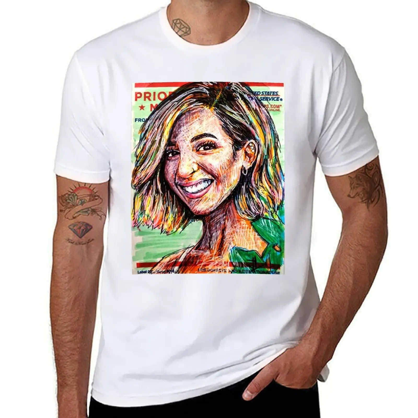 Gabbie Hanna Portrait (Hand Drawn) T-Shirt anime tshirt man t shirt heavy cotton T-Shirt