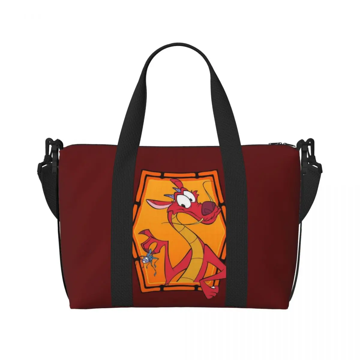 

Пляжная сумка-тоут с мультяшным принтом M-Mulan, женская, очень большая, для спортзала, путешествий и шопинга